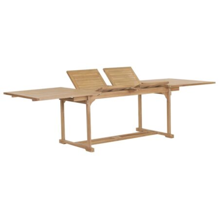 Forlængeligt havebord 180-280 x 100 x 75 cm massivt teaktræ