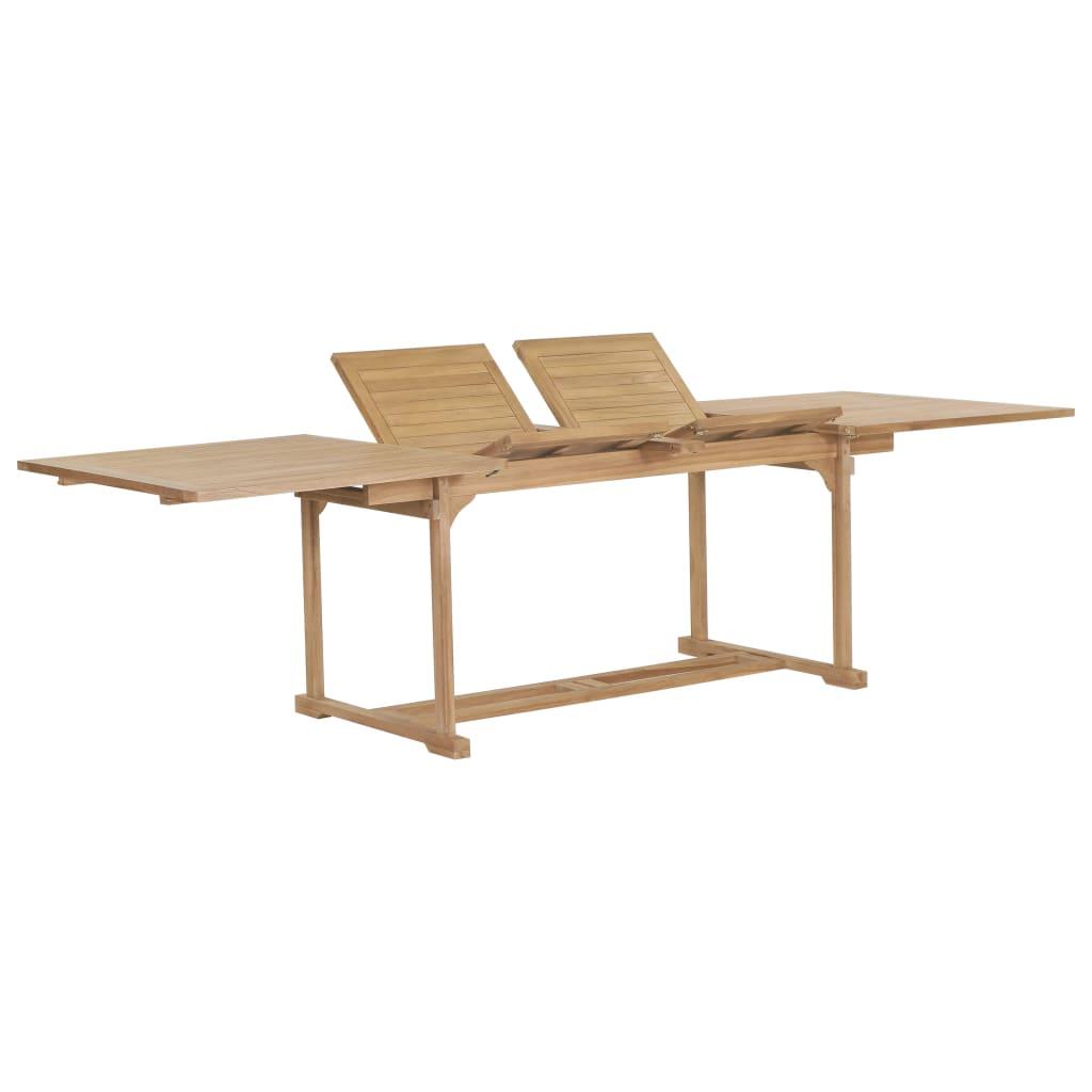 Forlængeligt havebord 180-280 x 100 x 75 cm massivt teaktræ Forlængeligt havebord 180-280 x 100 x 75 cm massivt teaktræ