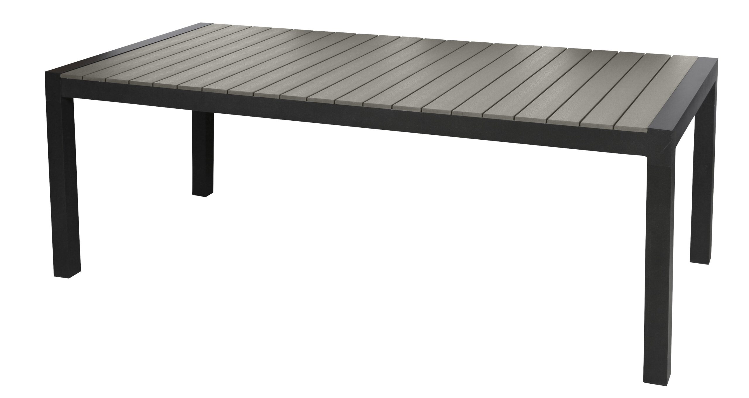Garp havebord, inkl. 2 tillægsplader 223-343 cm sort/grå Garp havebord, inkl. 2 tillægsplader 223-343 cm sort/grå