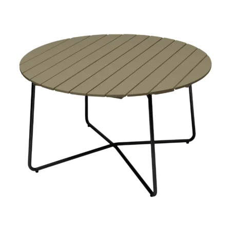 Grythyttan Stålmöbler 9A spisebord Lysegrøn eg-sort, Ø120 cm