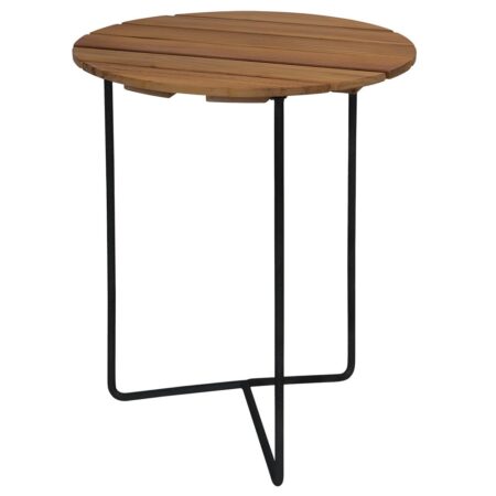 Grythyttan Stålmöbler, Bord 6B 60 Ubehandlet teak / sort stel