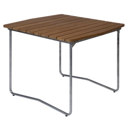 Grythyttan Stålmöbler, Bord B31 84 Ubehandlet Teak/Varmgalvaniseret Understel Grythyttan Stålmöbler
