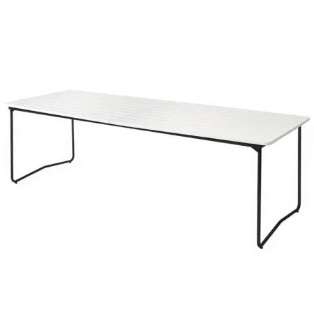 Grythyttan Stålmöbler, Spisebord B31 230 Hvidlakeret eg / sort stel