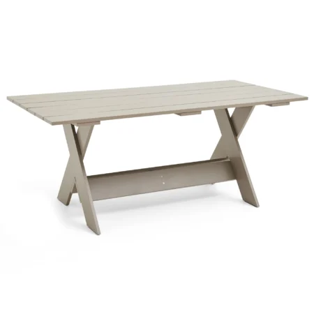 HAY Crate Dining Table bord 180×89,5 cm lakeret fyrretræ London fog