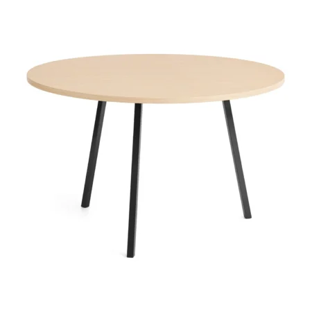 HAY Loop Stand spisebord Ø120 cm Black-clear lacq. oak