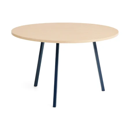 HAY Loop Stand spisebord Ø120 cm Deep blue-clear lacq. oak
