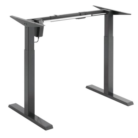 Hæve-/sænkebord stel ergo office, elektrisk, grå – max højde 123 cm, 80 kg, uden bordplade