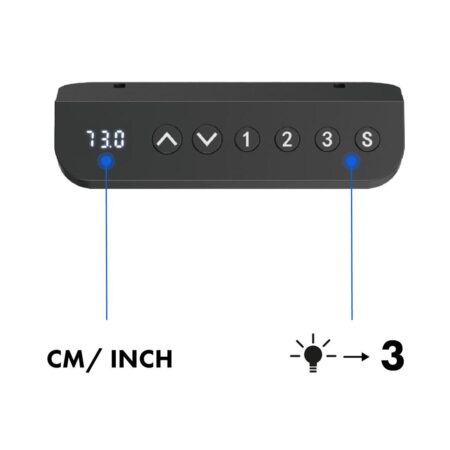 Hæve-/sænkebord stel ergo office, hvid – op til 116 cm, 80 kg, uden bordplade