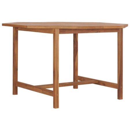 Havebord 110x110x75 cm massivt teaktræ