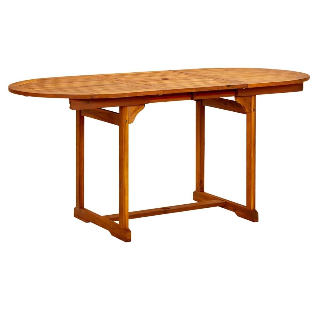 Havebord (120-170)x80x75 cm massivt akacietræ Havebord (120-170)x80x75 cm massivt akacietræ