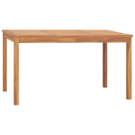 Havebord 140x80x77 cm massivt teaktræ