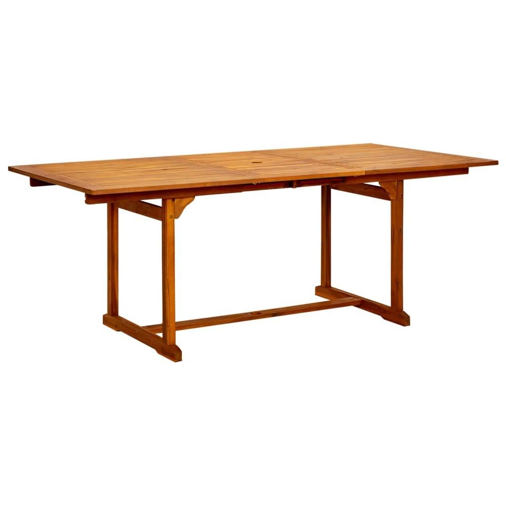 Havebord (150-200)x100x75 cm massivt akacietræ Havebord (150-200)x100x75 cm massivt akacietræ