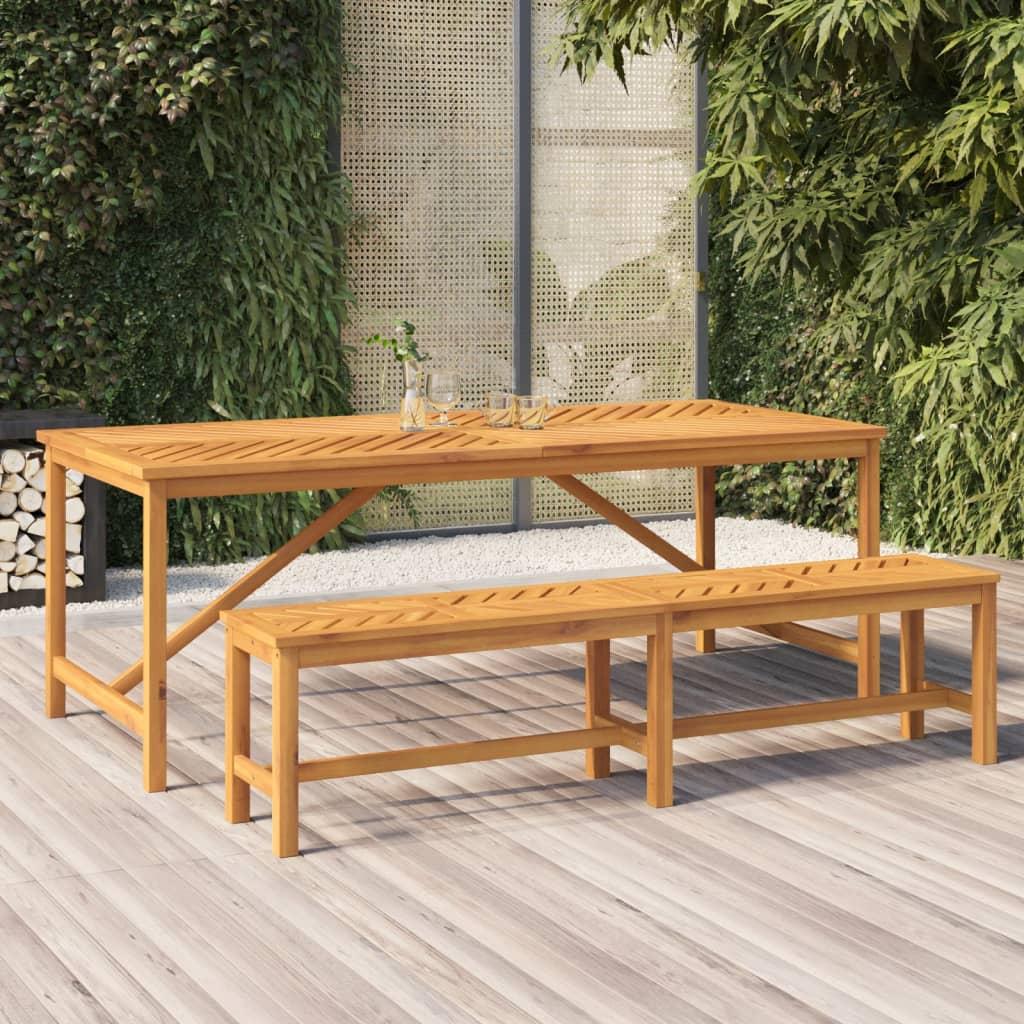 Havebord 200x90x74 cm massivt akacietræ Havebord 200x90x74 cm massivt akacietræ