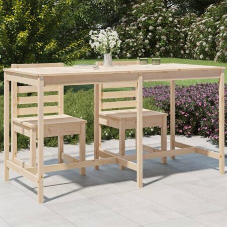 Havebord 203,5x90x110 cm massivt fyrretræ