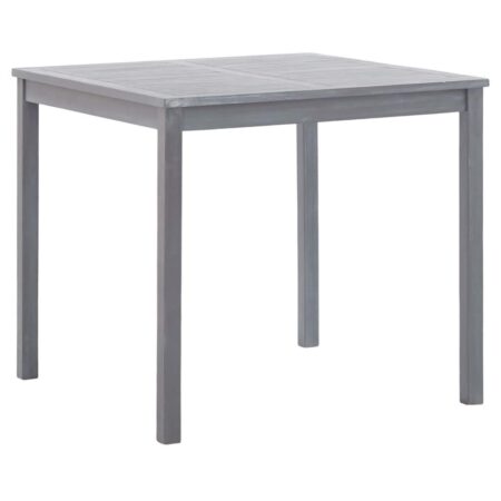 Havebord 80x80x74 cm massivt akacietræ grå