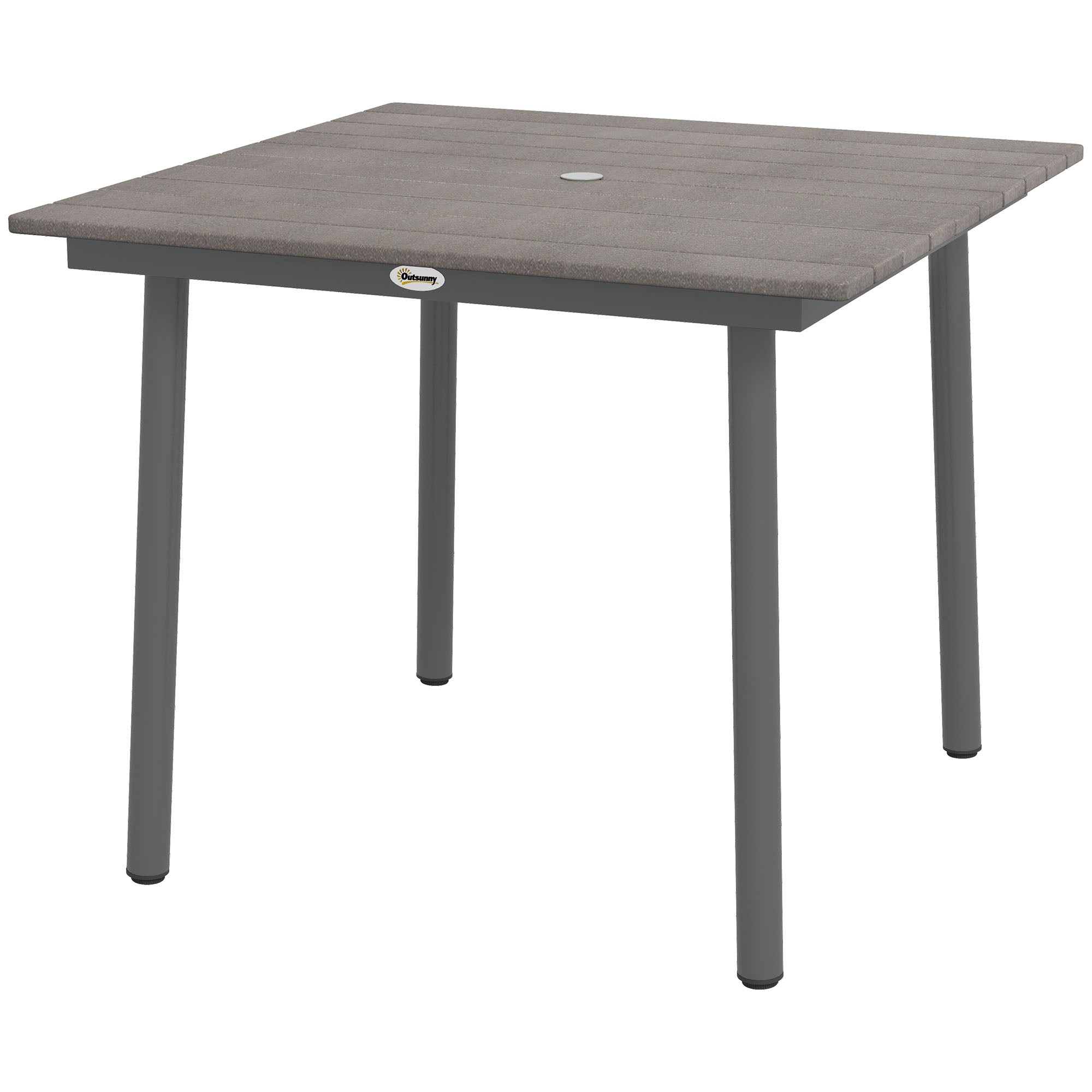 Havebord udendørs spisebord loungebord, vejrbestandig, moderne design, 90 x 90 x 75 cm, mørkegrå Havebord udendørs spisebord loungebord, vejrbestandig, moderne design, 90 x 90 x 75 cm, mørkegrå