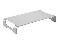 LogiLink aluminiums skærmforhøjer til skrivebord – ultratyndt stativ til monitor/notebook