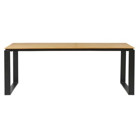 Martinus havebord 100x210cm sort,teak dekor