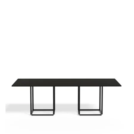 New Works Florence spisebord rektangulært black ash, sort stel