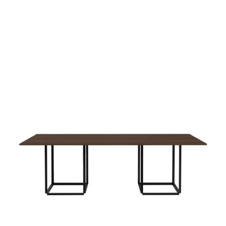 New Works Florence spisebord rektangulært smoked oak, sort stel