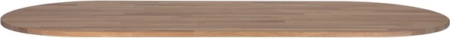 Oval bordplade til plankebord WOOOD Tablo i FSC-eg, grå olie 220x90 cm