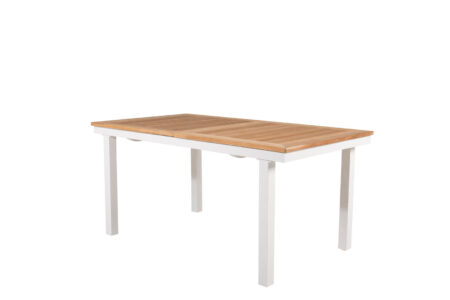 Panama havebord inkl. tillægsplade 160, 240 cm hvid,natur