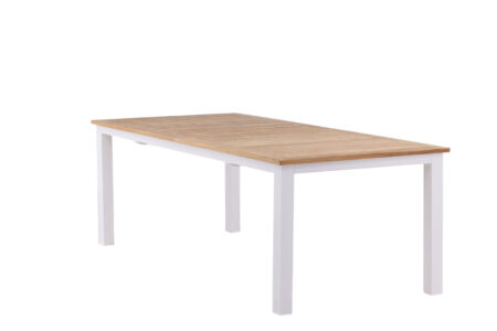 Panama havebord inkl. tillægsplade 224, 324 cm hvid,natur