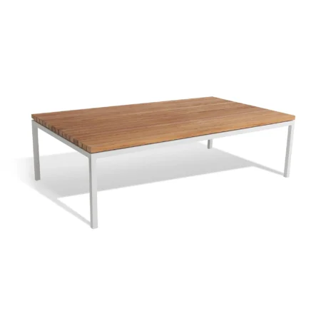 Skargaarden Bönan loungebord 105x60x30 cm lysegrå ramme-teak