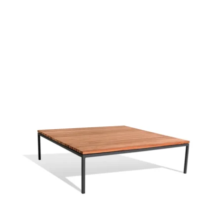 Skargaarden Bönan loungebord Teak, large, mørkegrå aluminiumsramme