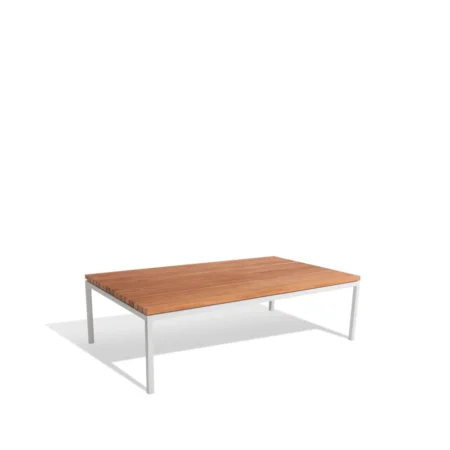 Skargaarden Bönan loungebord Teak, small, lysegrå aluminiumsramme