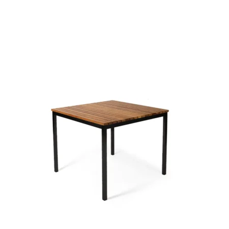 Skargaarden Häringe spisebord Teak, small, sort stålstativ