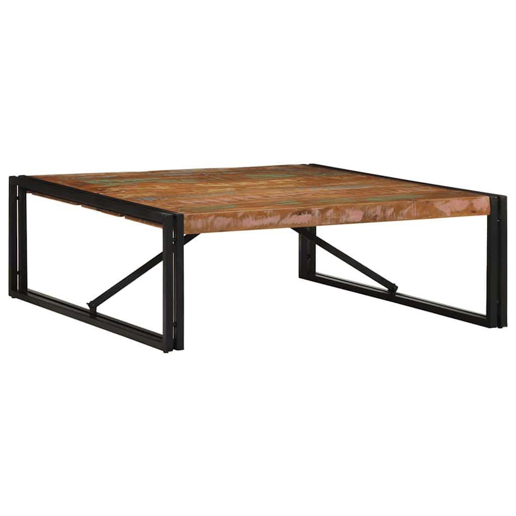 Sofabord 100x100x35 cm massivt genbrugstræ flerfarvet Sofabord 100x100x35 cm massivt genbrugstræ flerfarvet