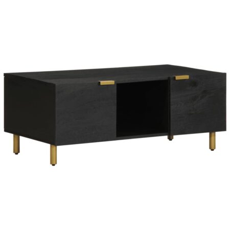 Sofabord 100x54x40 cm konstrueret træ sort