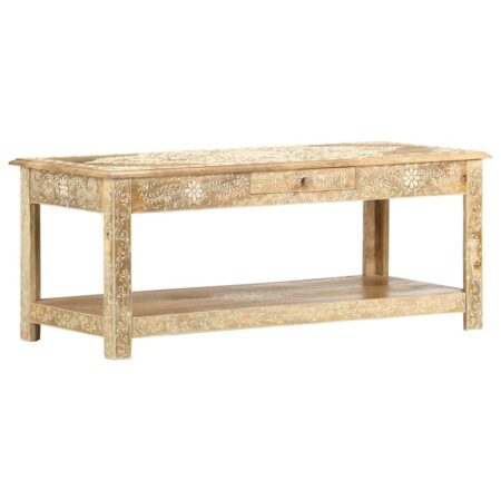 Sofabord 110 x 50 x 45 cm håndmalet massivt mangotræ