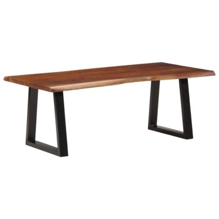 Sofabord 110x55x40 cm massivt akacietræ gyldenbrun