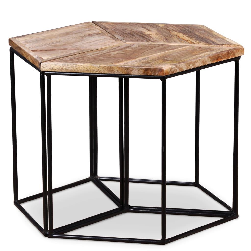 Sofabord 56x48x40 cm massivt mangotræ Sofabord 56x48x40 cm massivt mangotræ