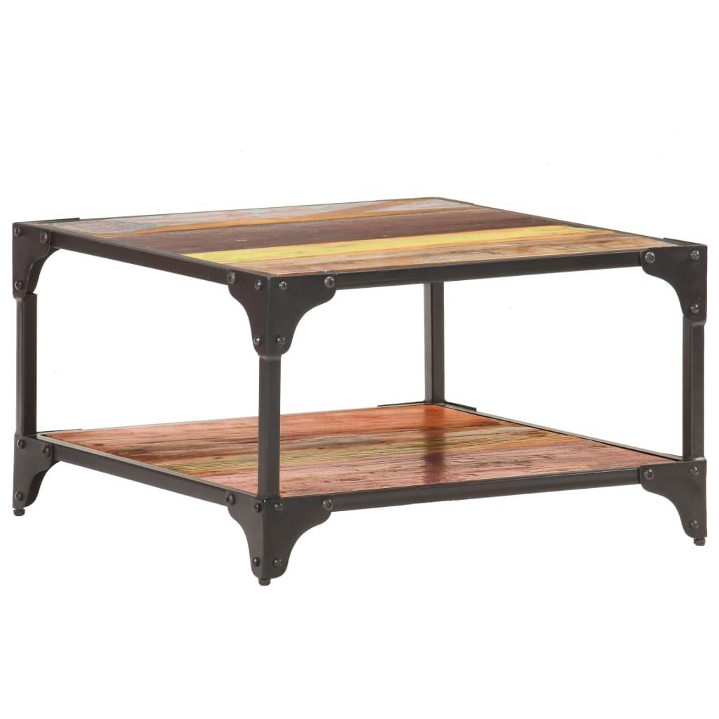 Sofabord 60x60x35 cm massivt genbrugstræ Sofabord 60x60x35 cm massivt genbrugstræ