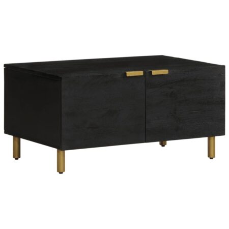 Sofabord 80x50x40 cm konstrueret træ sort