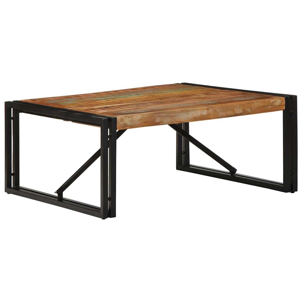 Sofabord 80x80x35 cm massivt genbrugstræ flerfarvet Sofabord 80x80x35 cm massivt genbrugstræ flerfarvet