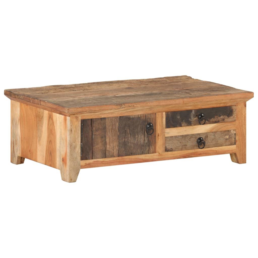 Sofabord 90x50x31 cm massivt genbrugstræ Sofabord 90x50x31 cm massivt genbrugstræ