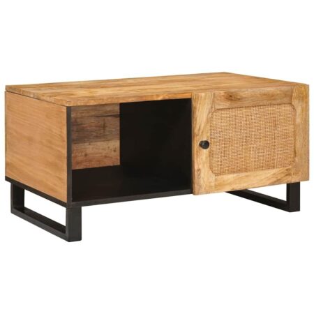 Sofabord Naturfarvet 80 x 50 x 40 cm Massivt mangotræ
