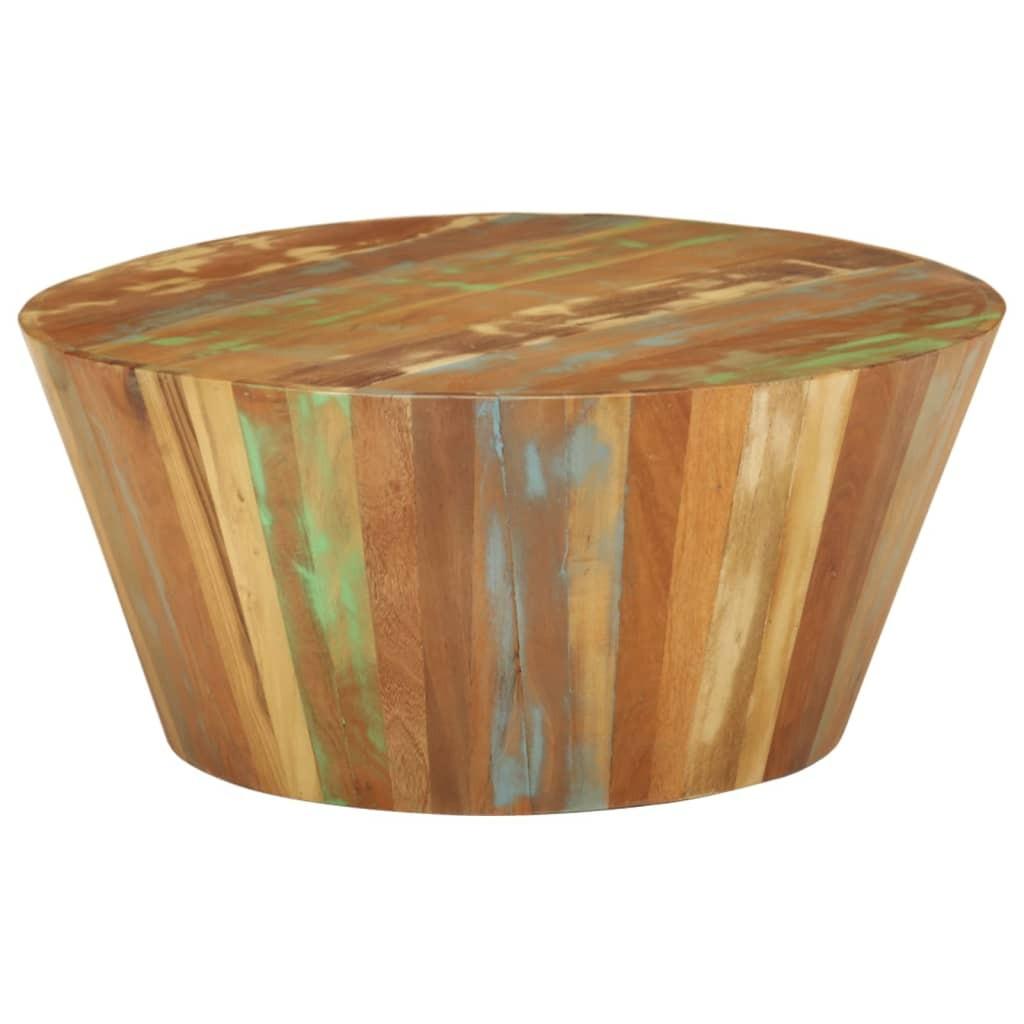 Sofabord Ø65x31 cm massiv genbrugstræ Sofabord Ø65x31 cm massiv genbrugstræ