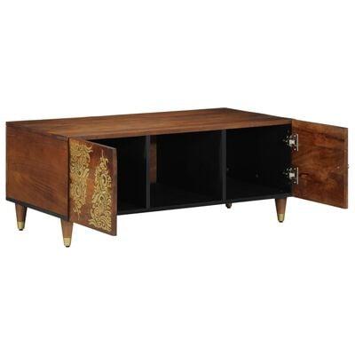 Sofabord honningfarvet 100 x 54 x 40 cm Massivt mangotræ