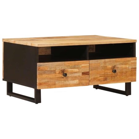 Sofabord med skuffe Brun 89 x 59,5 x 17 cm Massivt mangotræ