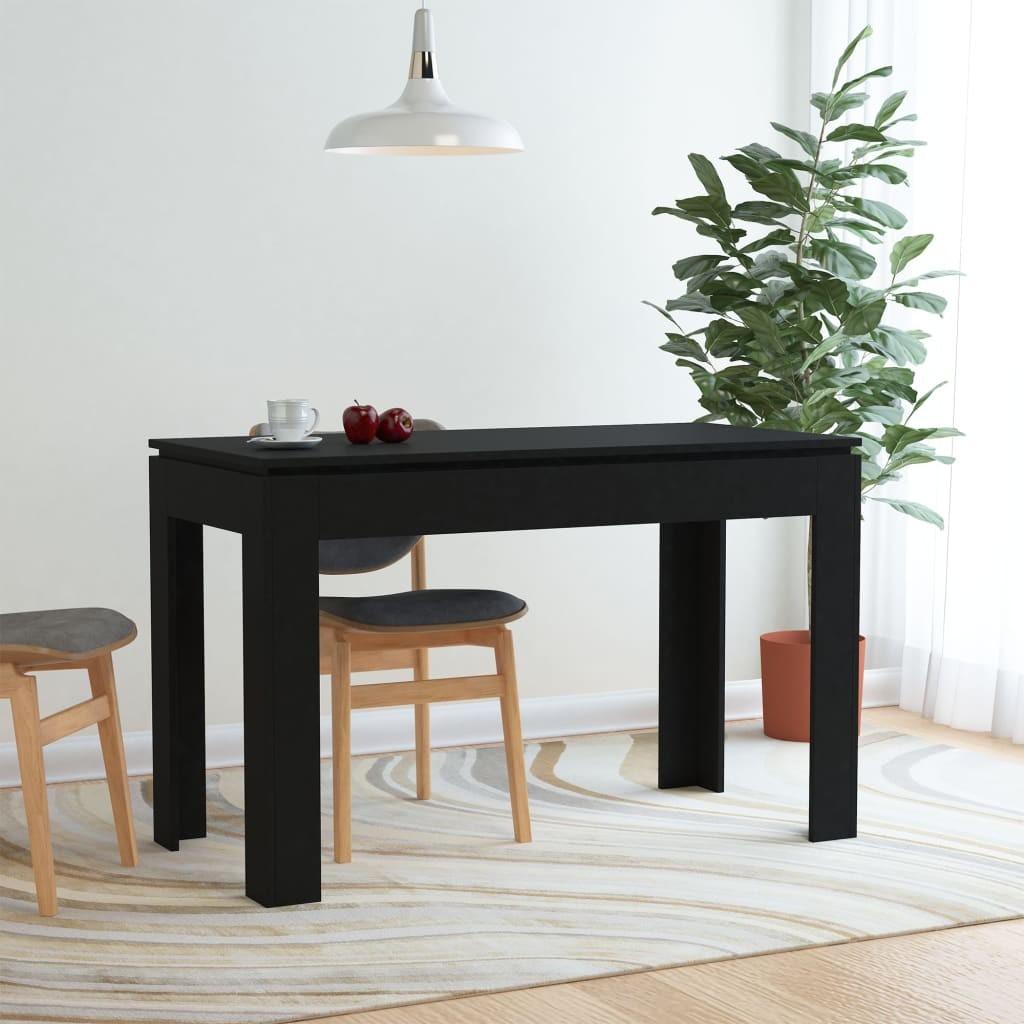Spisebord 120x60x76 cm konstrueret træ sort Spisebord 120x60x76 cm konstrueret træ sort