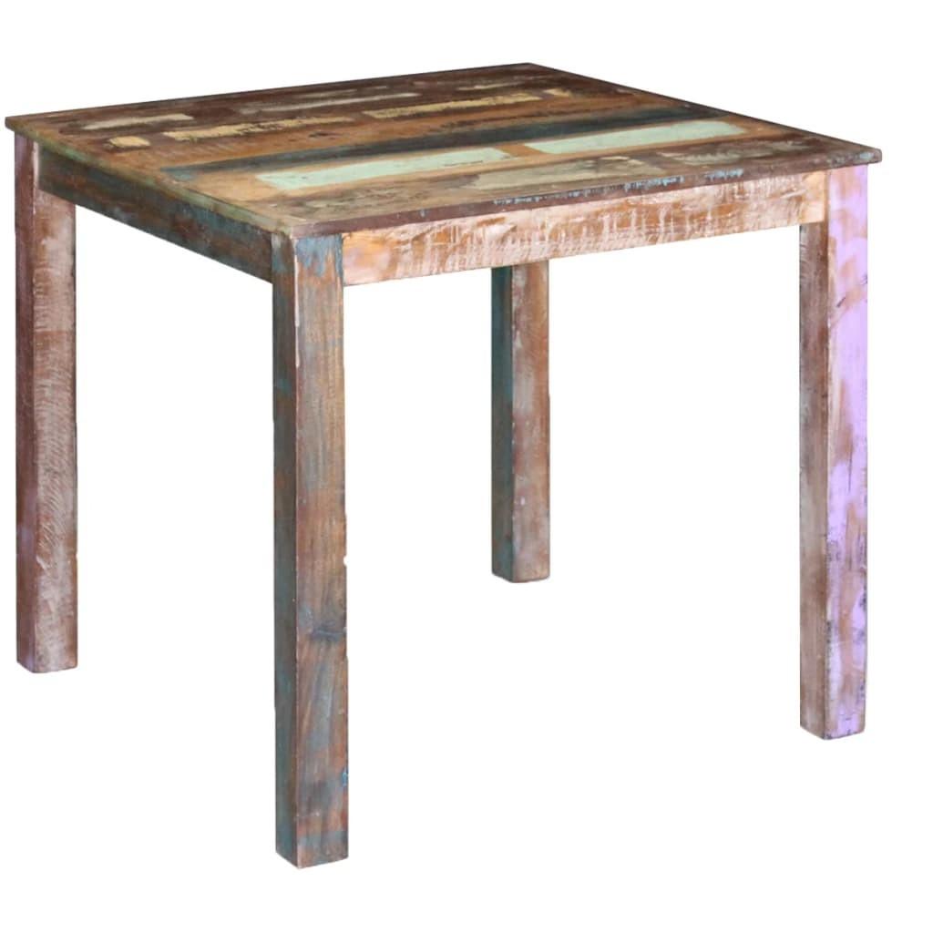 Spisebord 80x82x76 cm massivt genbrugstræ Spisebord 80x82x76 cm massivt genbrugstræ