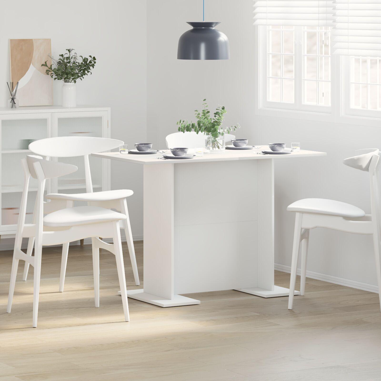 Spisebord Hvid 110 x 60 x 75 cm Konstrueret træ Spisebord Hvid 110 x 60 x 75 cm Konstrueret træ