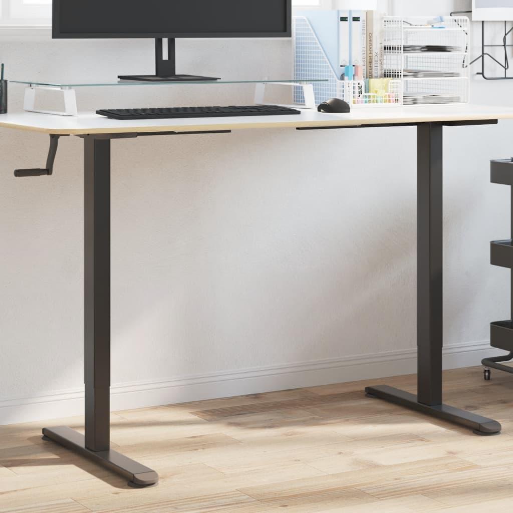 Stel til stå-skrivebord (94-135)x60x(70-114) cm stål sort Stel til stå-skrivebord (94-135)x60x(70-114) cm stål sort