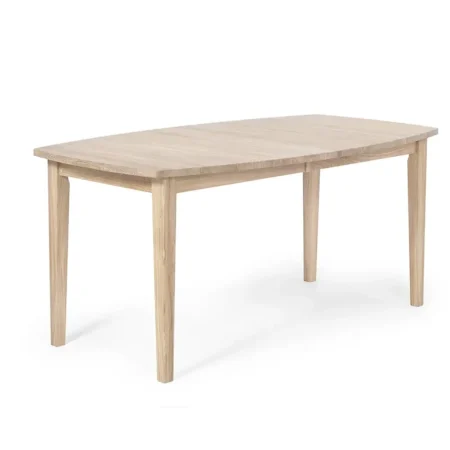 Torkelson, Allegro Spisebord 100x186-286 cm i hvidolieret fineret eg