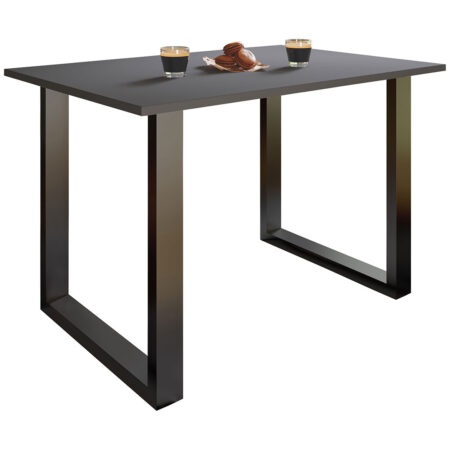XonaU spisebord 80x80 antracit, sort